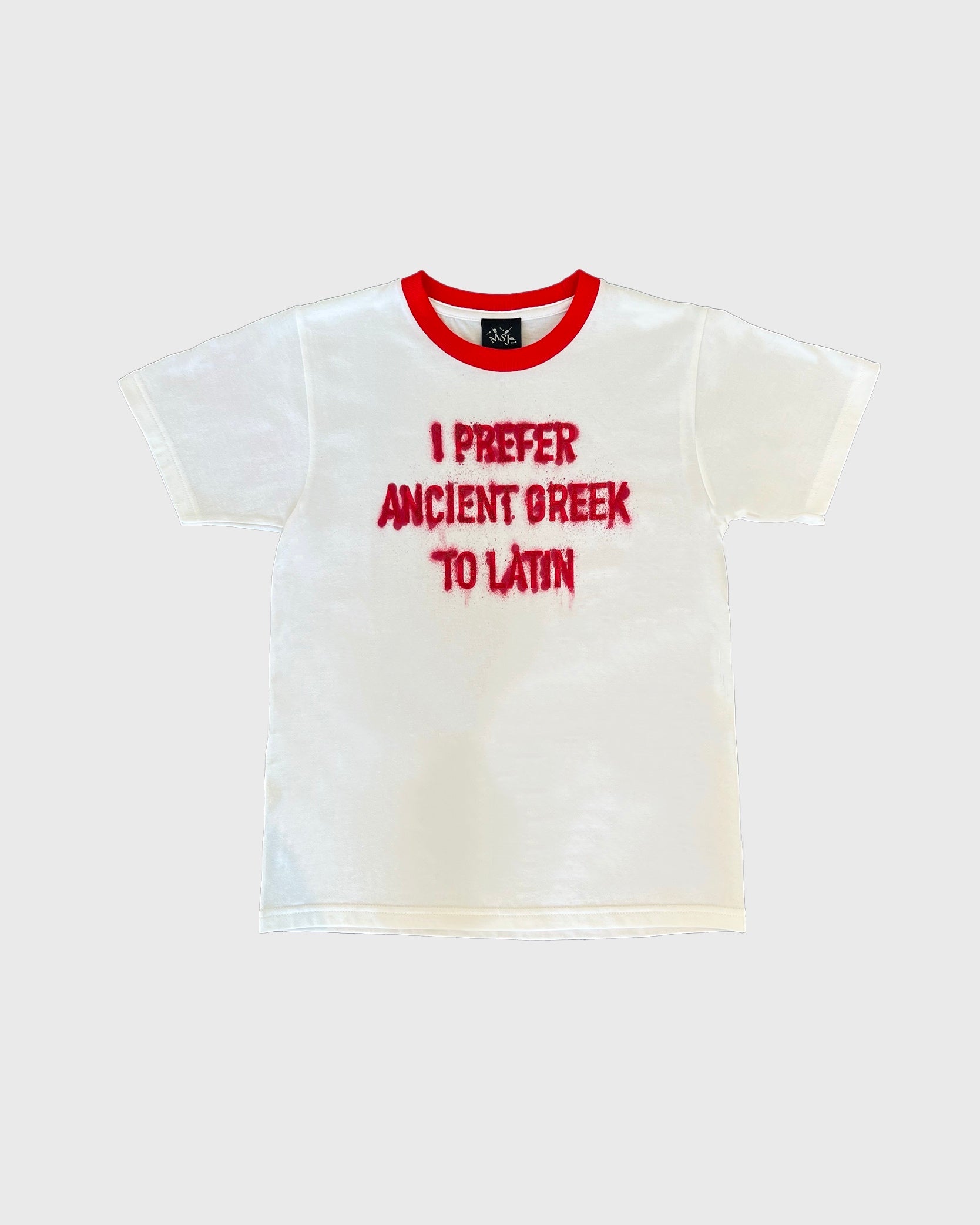 MESSAGE T SHIRT WHITE/RED – MSJ