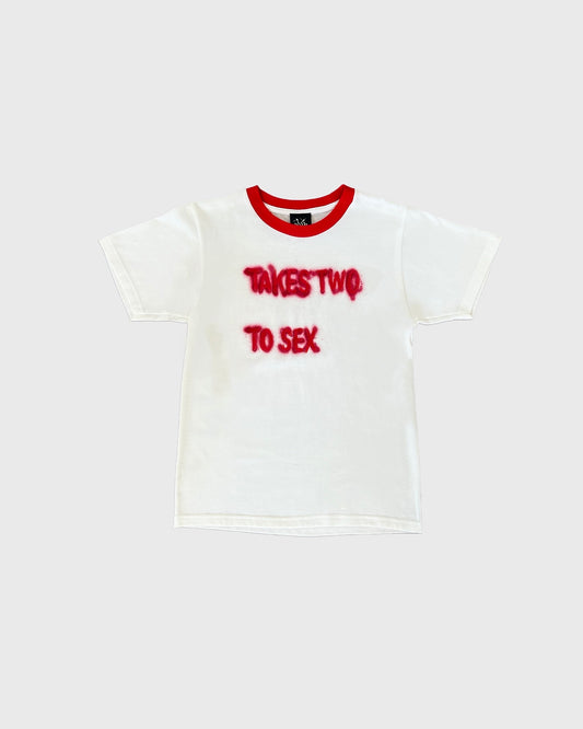 MESSAGE T SHIRT WHITE/RED