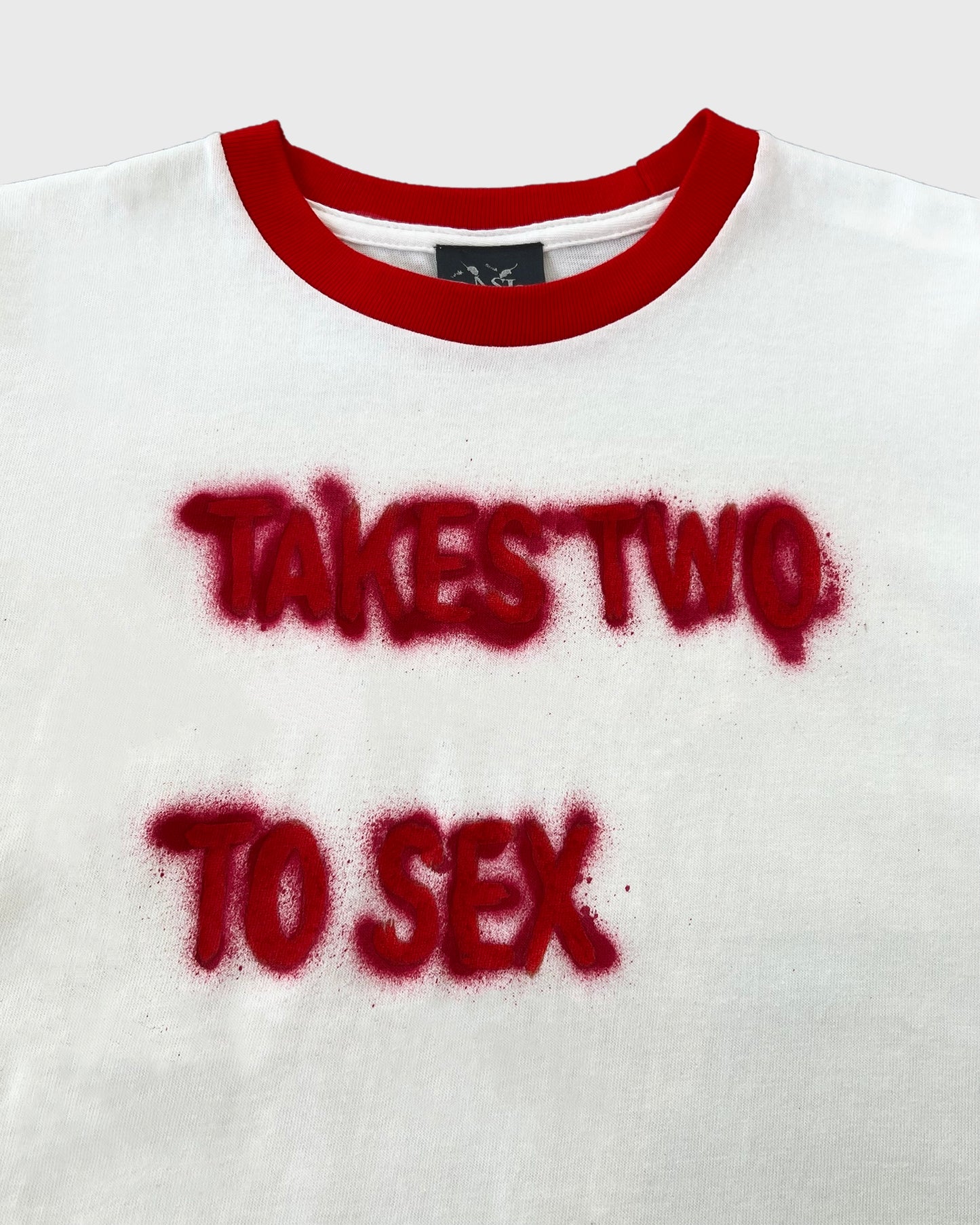 MESSAGE T SHIRT WHITE/RED