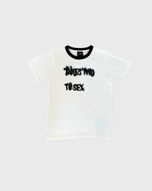 MESSAGE T SHIRT WHITE/BLACK