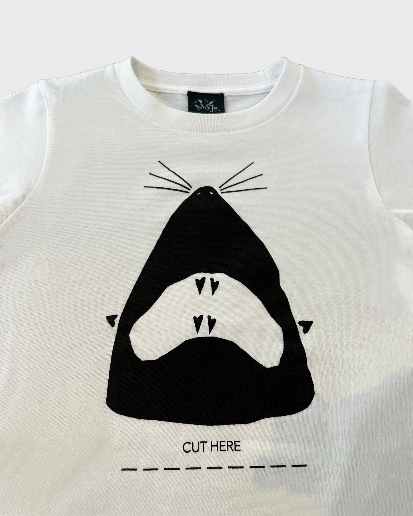 RAT CUT HERE T SHIRT WHITE