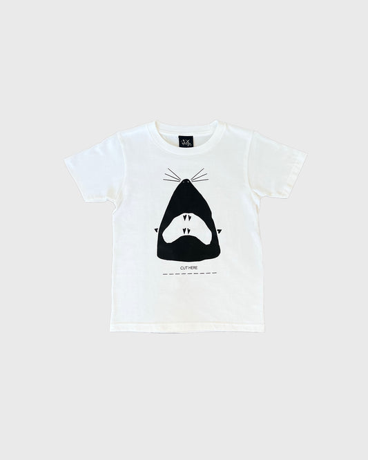 RAT CUT HERE T SHIRT WHITE